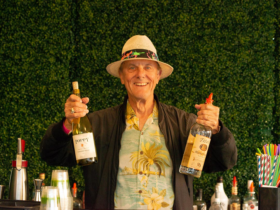 Bob the Bartender at Taste of the Bay, a Mariner's Main Event for St. Lawrence Martyr School, Redondo Beach