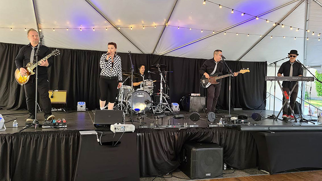 Live band at Taste of the Bay, a Mariner's Main Event for St. Lawrence Martyr School, Redondo Beach