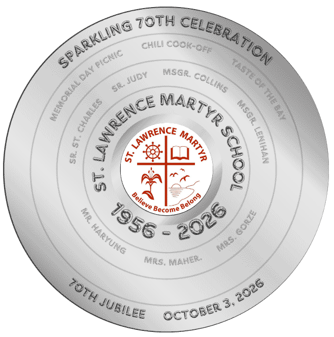 St. Lawrence Martyr School 70th Anniversary platinum record